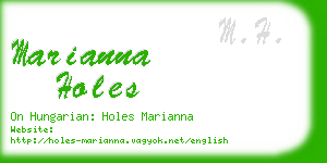 marianna holes business card